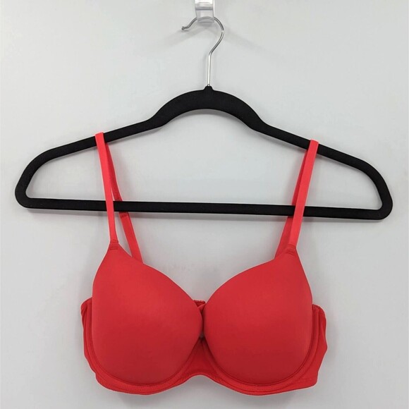 Victoria's Secret PINK Bra Women's 32D Red Lightly Lined - Picture 1 of 6